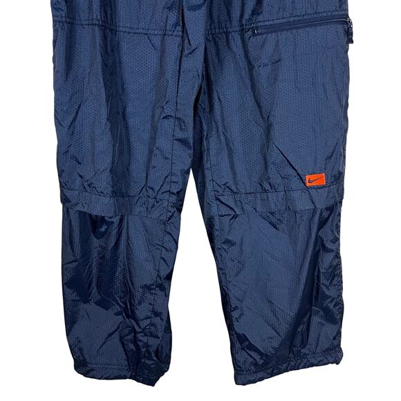 Vintage 1990s Nike Windbreaker Pants Mens L Blue Sporty Techwear Gorpcore Retro - Picture 2 of 6